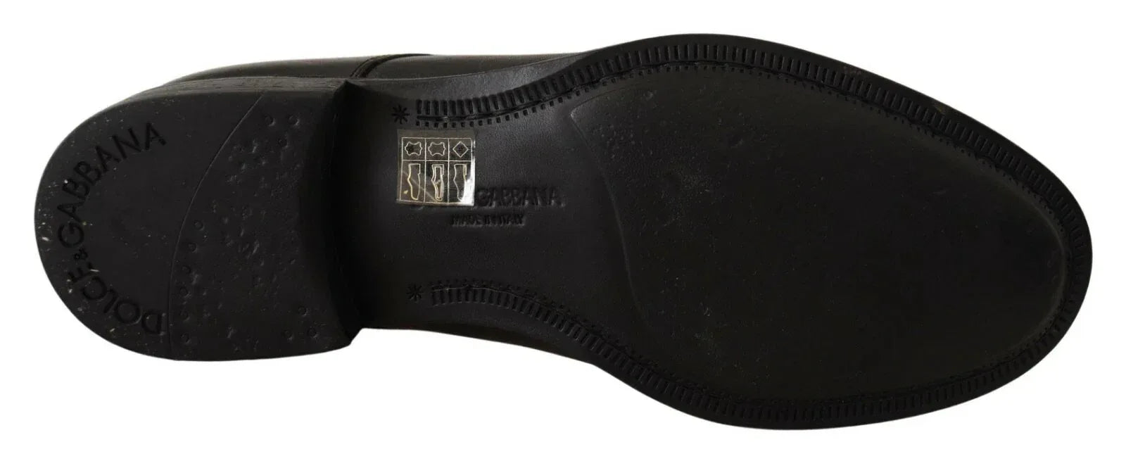 Dolce & Gabbana Black Lace Up Leather Men Formal Derby Shoes - Zeiniez