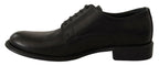 Dolce & Gabbana Black Lace Up Leather Men Formal Derby Shoes - Zeiniez