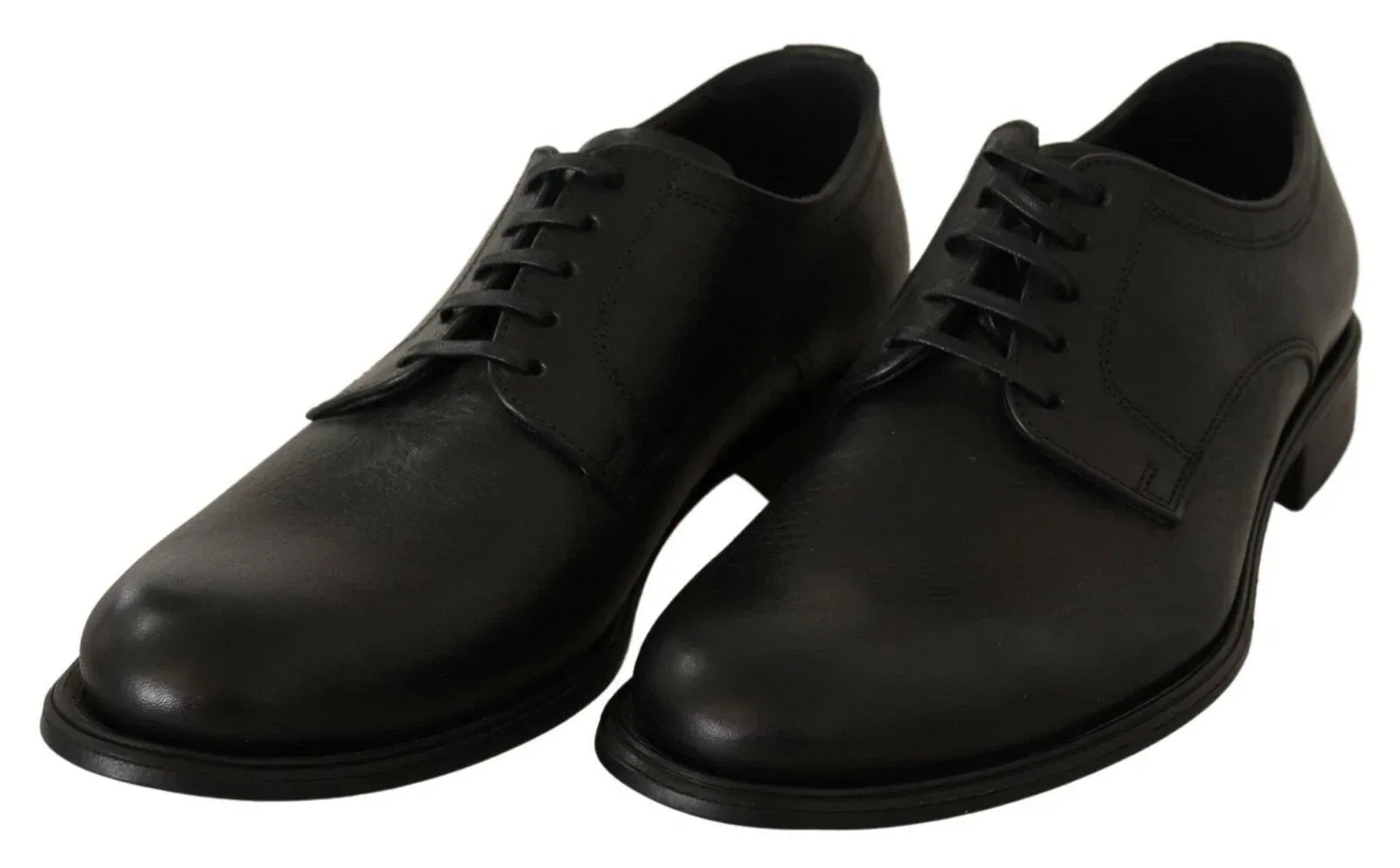 Dolce & Gabbana Black Lace Up Leather Men Formal Derby Shoes - Zeiniez