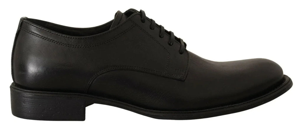 Dolce & Gabbana Black Lace Up Leather Men Formal Derby Shoes - Zeiniez