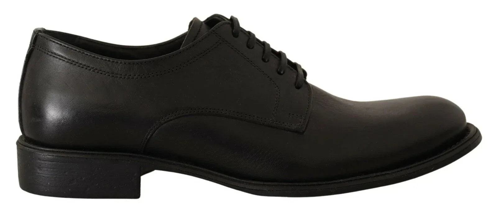 Dolce & Gabbana Black Lace Up Leather Men Formal Derby Shoes - Zeiniez