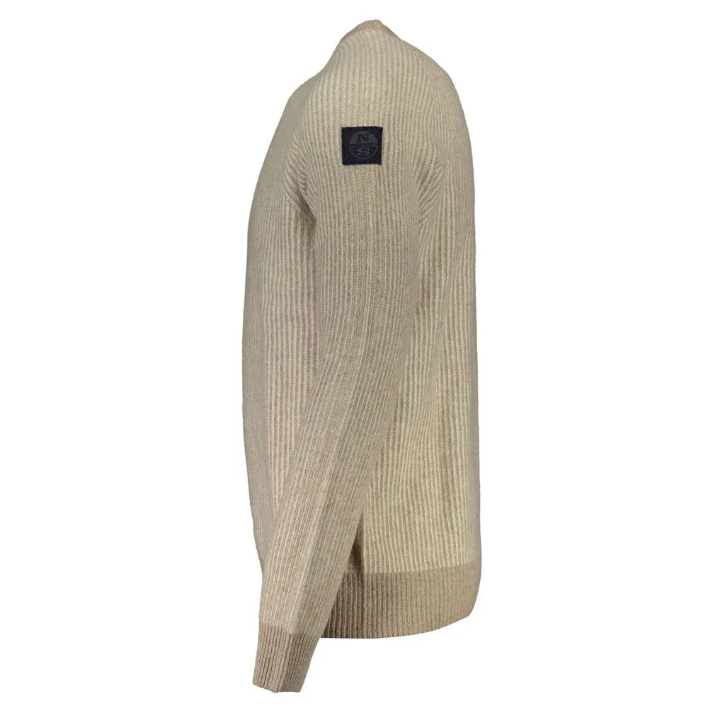 North Sails Beige Wool Men Sweater - Zeiniez