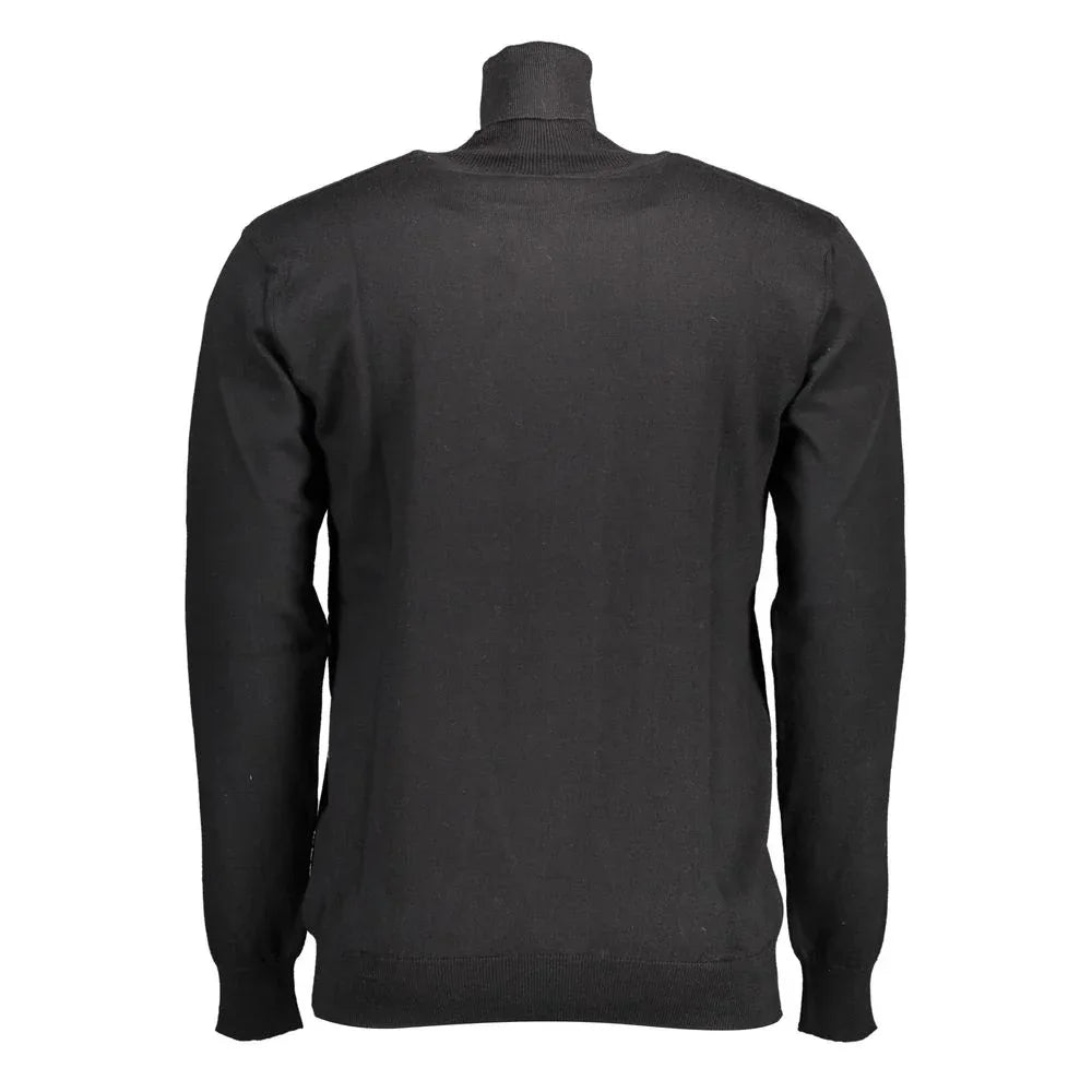 U.S. POLO ASSN. Black Cotton Men's Turtleneck Sweater - Zeiniez