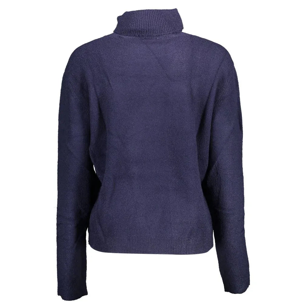 U.S. POLO ASSN. "Blue Acrylic Women Sweater with Turtleneck Detail" - Zeiniez