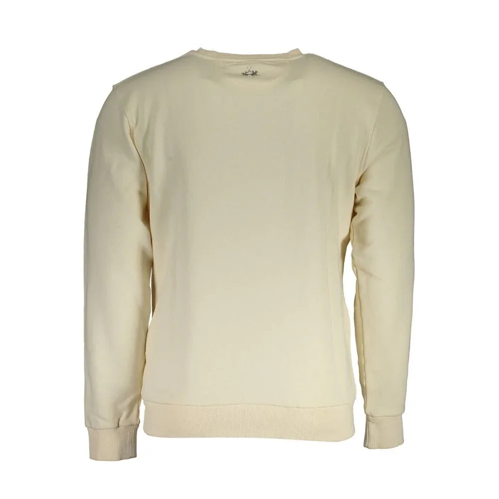 La Martina Bianco Cotton Mens Sweatshirt - Zeiniez