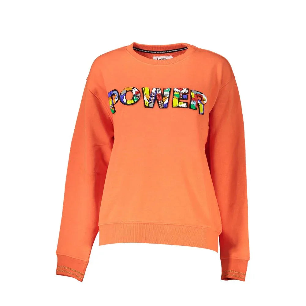 Desigual Arancione Cotton Women Sweatshirt - Zeiniez
