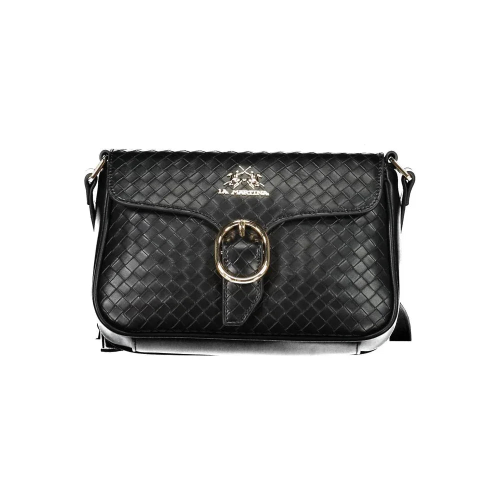 La Martina Black Polyurethane Women Shoulder Bag - Zeiniez