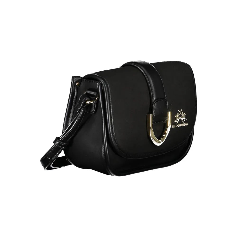 La Martina Nero Polyurethane Women Shoulder Bag - Zeiniez