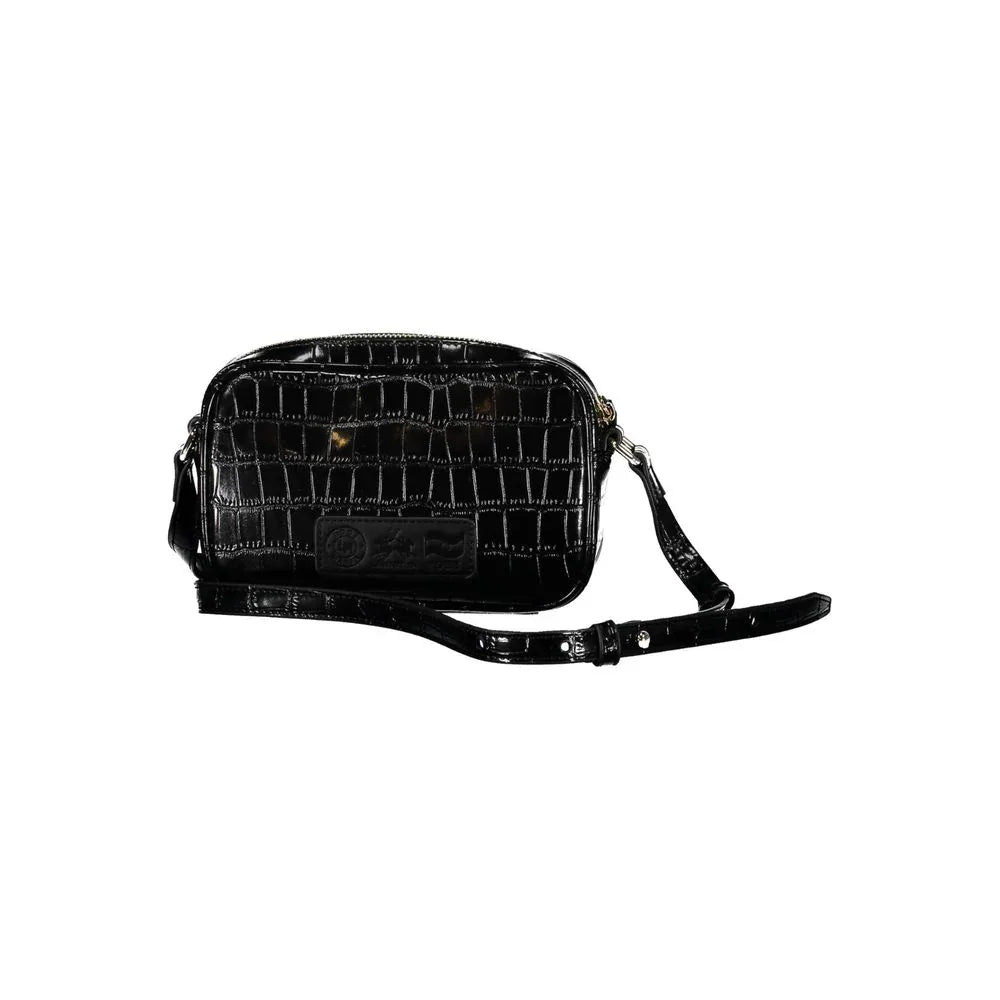 La Martina Black Polyurethane Women Shoulder Bag - Zeiniez