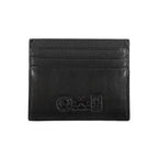 La Martina Black Leather Men Wallet Holder