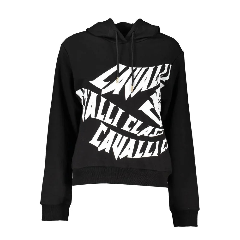 Cavalli Class Black Cotton Women Sweatshirt - Zeiniez