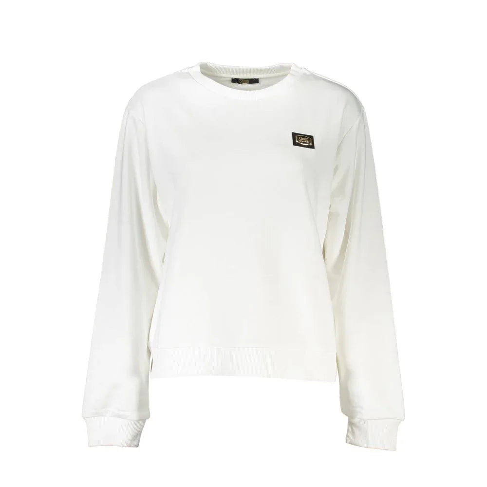 Cavalli Class Bianco Cotton Women Sweatshirt - Zeiniez