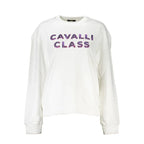 Cavalli Class Bianco Cotton Women Sweatshirt - Zeiniez