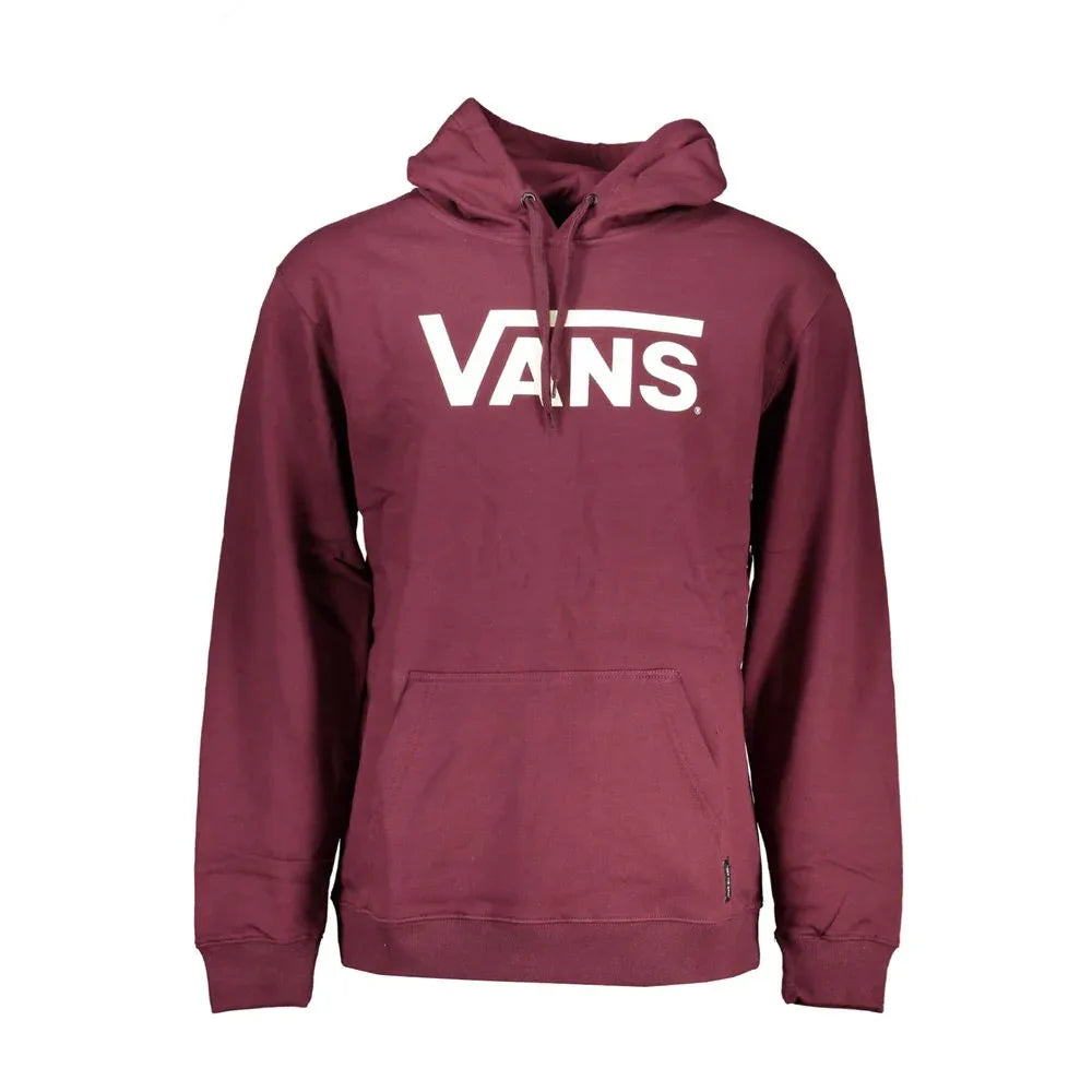 Vans Red Cotton Men Sweater with Hood - Zeiniez