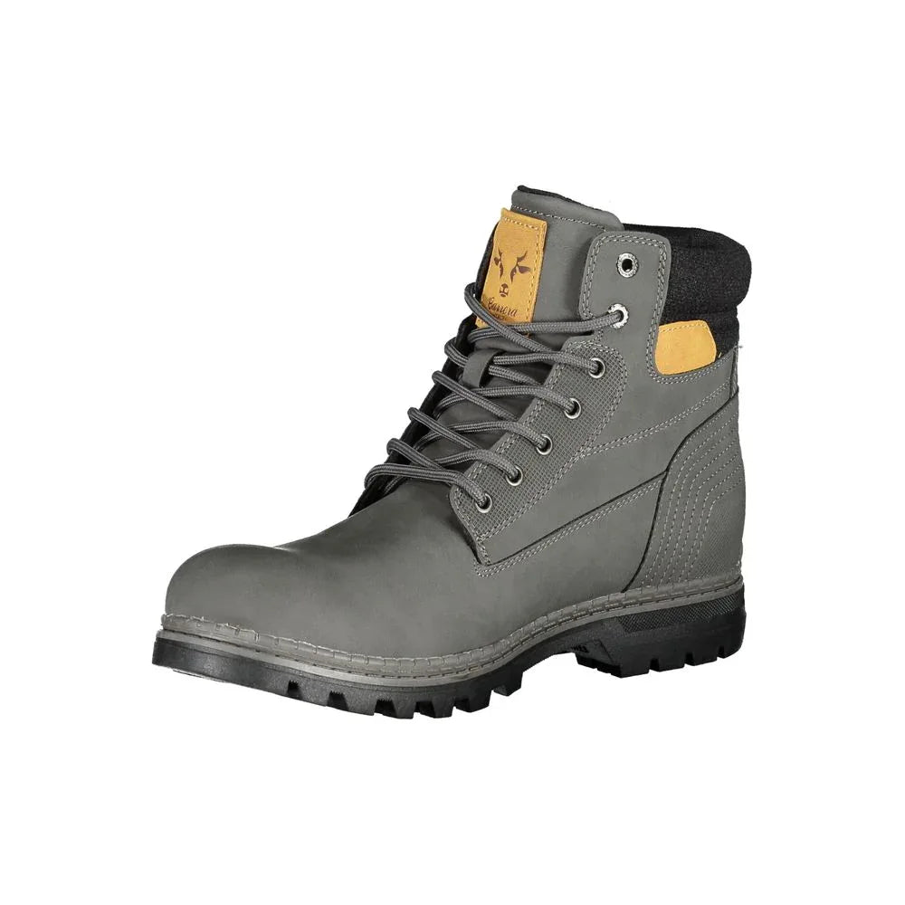 Carrera Grey Polyurethane Men's Boot - Zeiniez