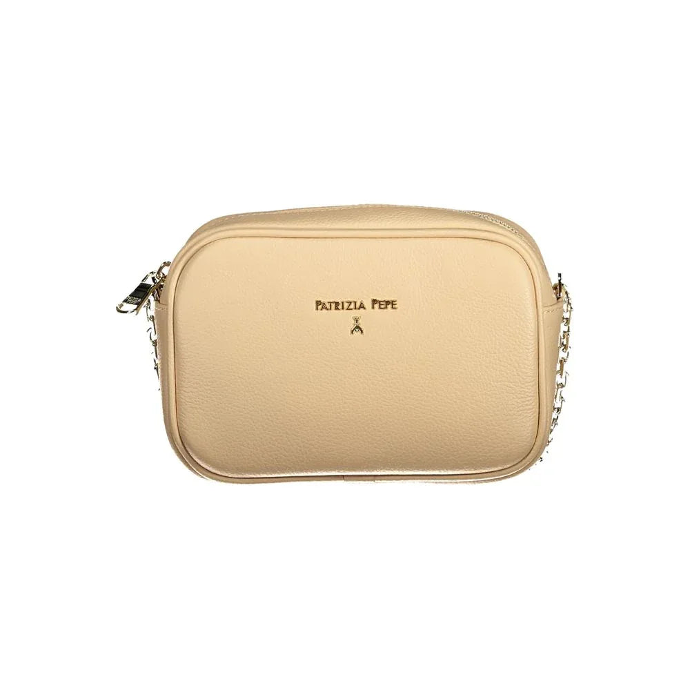 Patrizia Pepe Beige Leather Women Shoulder Bag - Zeiniez