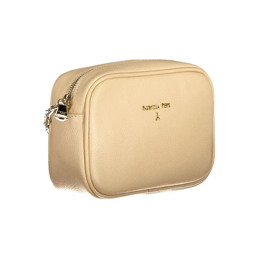 Patrizia Pepe Beige Leather Women Shoulder Bag - Zeiniez