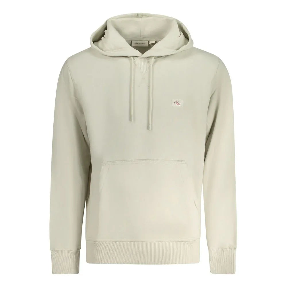 Calvin Klein Beige Cotton Men's Hoodie - Zeiniez