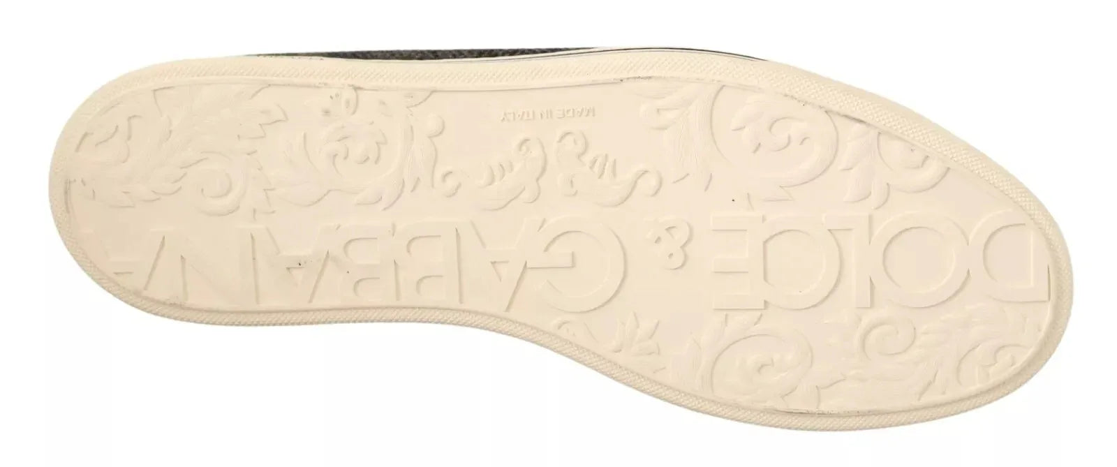 Dolce & Gabbana Gray Wool Cotton Casual High Top Sneakers - Zeiniez