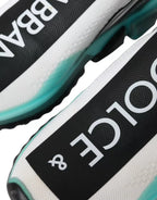 Dolce & Gabbana Black White Blue Slip On Sorrento Sneakers - Zeiniez