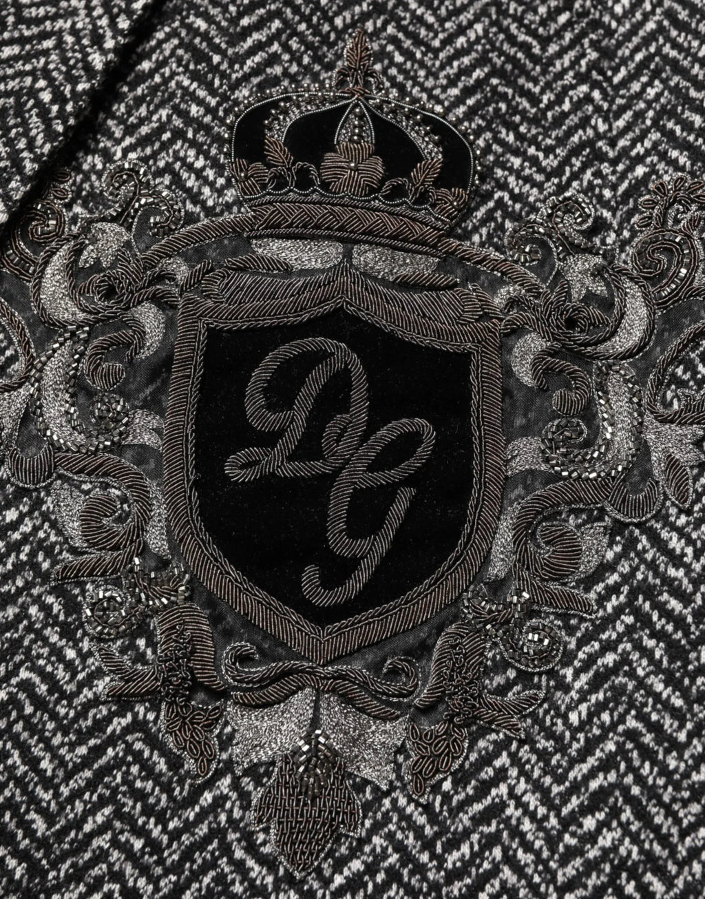 Dolce & Gabbana Black White Double Breasted Men Suit Blazer - Zeiniez