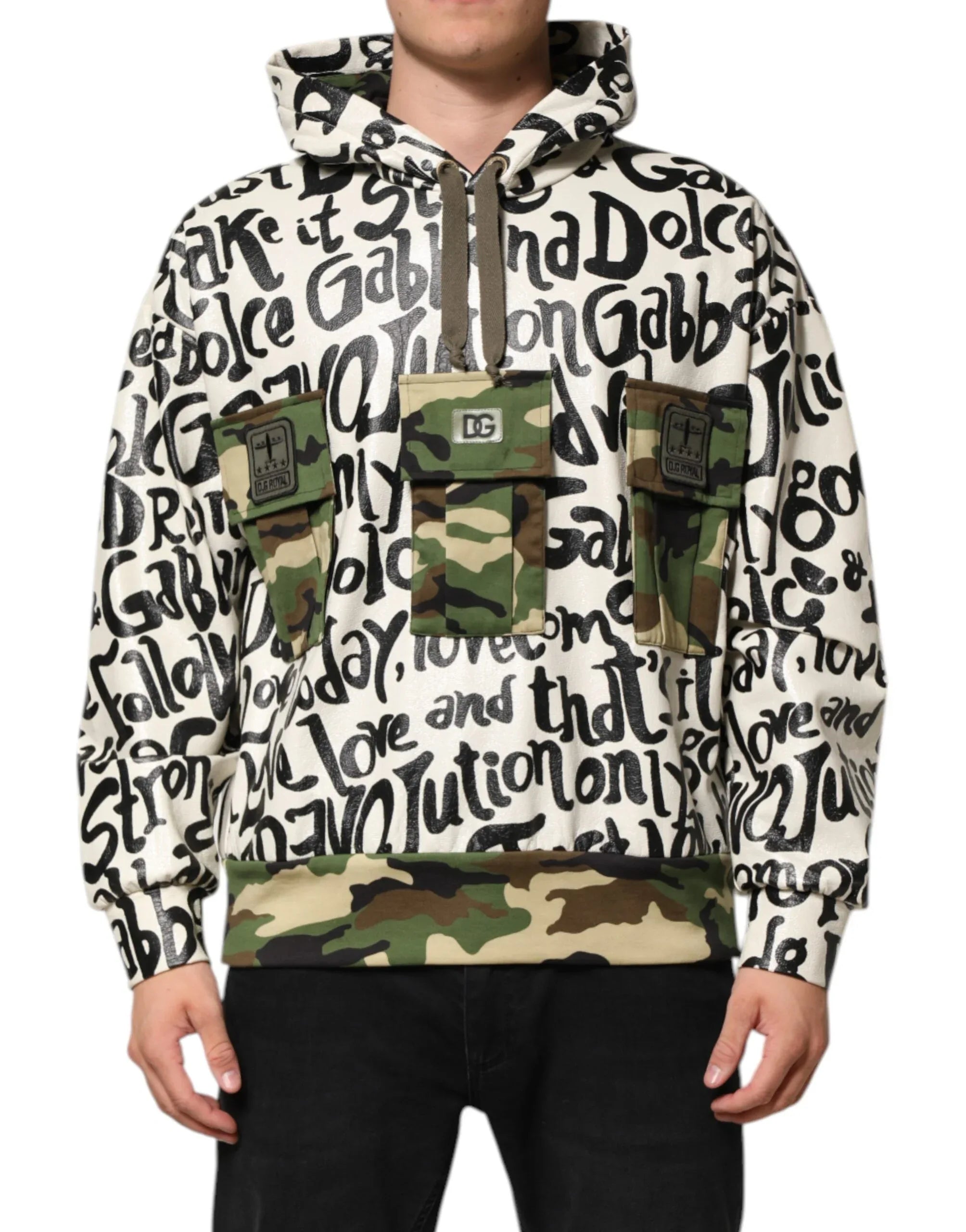 Dolce & Gabbana Multicolor Hooded DGMania Sweatshirt Sweater - Zeiniez