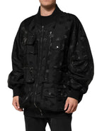 Dolce & Gabbana Black Cargo Windbraker Logo Mania Jacket - Zeiniez