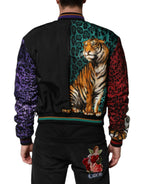 Dolce & Gabbana Multicolor Tiger Print Men Bomber Jacket - Zeiniez