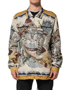 Dolce & Gabbana Multicolor Italian Motif Men Bomber Jacket - Zeiniez