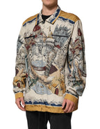 Dolce & Gabbana Multicolor Italian Motif Men Bomber Jacket - Zeiniez