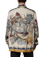 Dolce & Gabbana Multicolor Italian Motif Men Bomber Jacket - Zeiniez