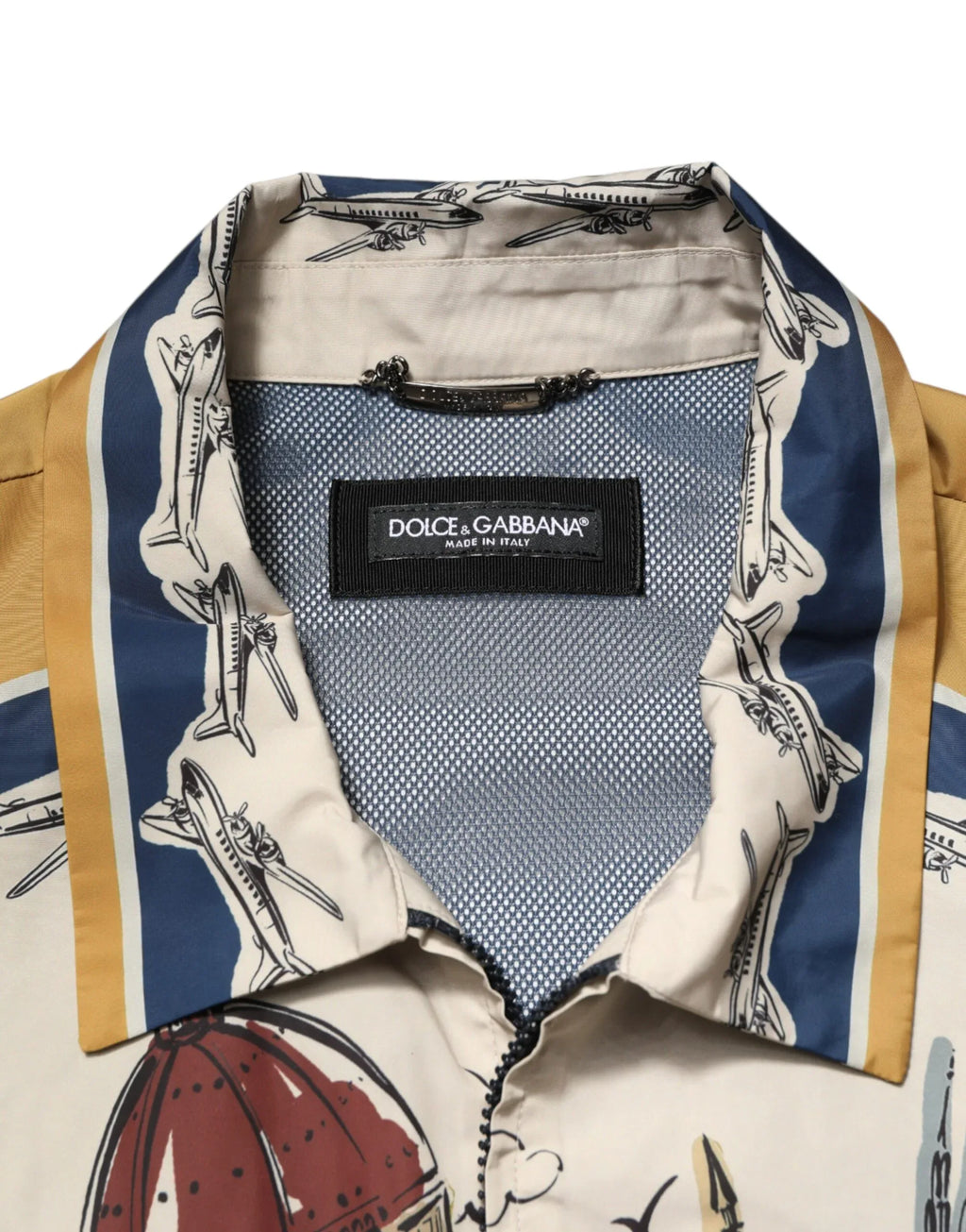 Dolce & Gabbana Multicolor Italian Motif Men Bomber Jacket - Zeiniez