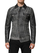 Dolce & Gabbana Gray Washed Cotton Stretch Denim Jacket - Zeiniez