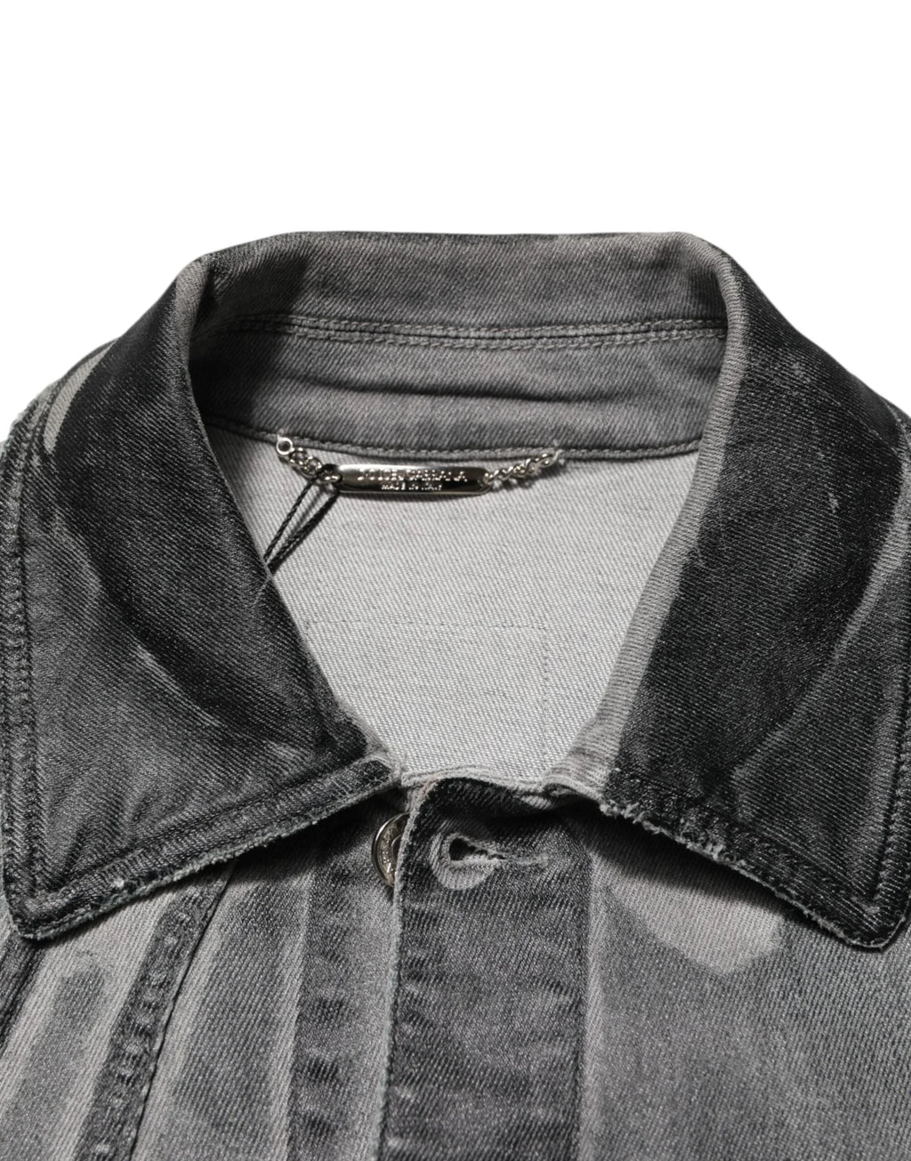 Dolce & Gabbana Gray Washed Cotton Stretch Denim Jacket - Zeiniez