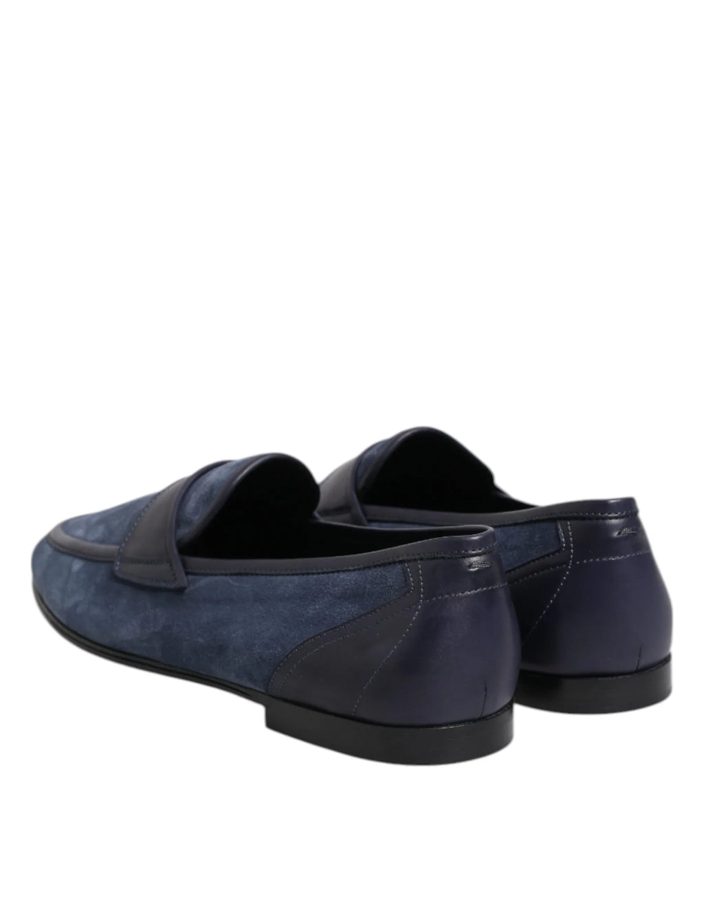 Dolce & Gabbana Blue Suede Leather Loafers Moccasin Shoes - Zeiniez