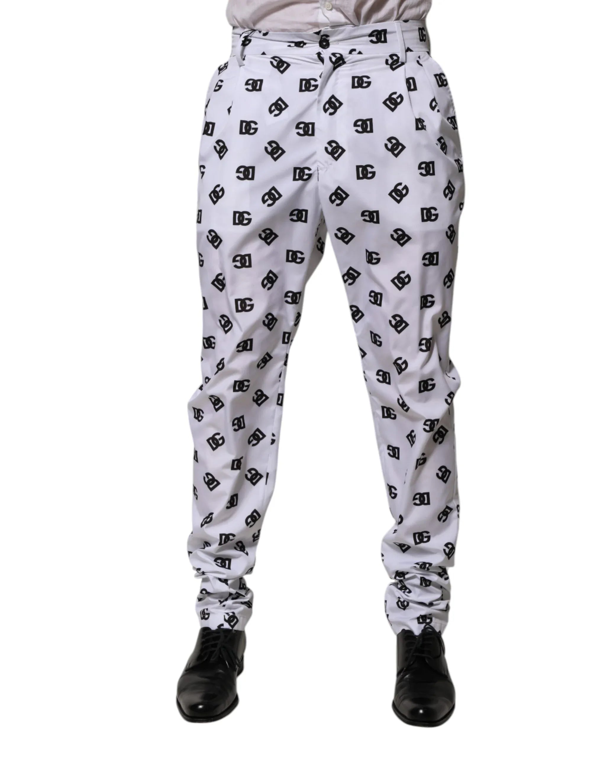 Dolce & Gabbana White Logo Cotton Skinny Denim Trouser Pants - Zeiniez