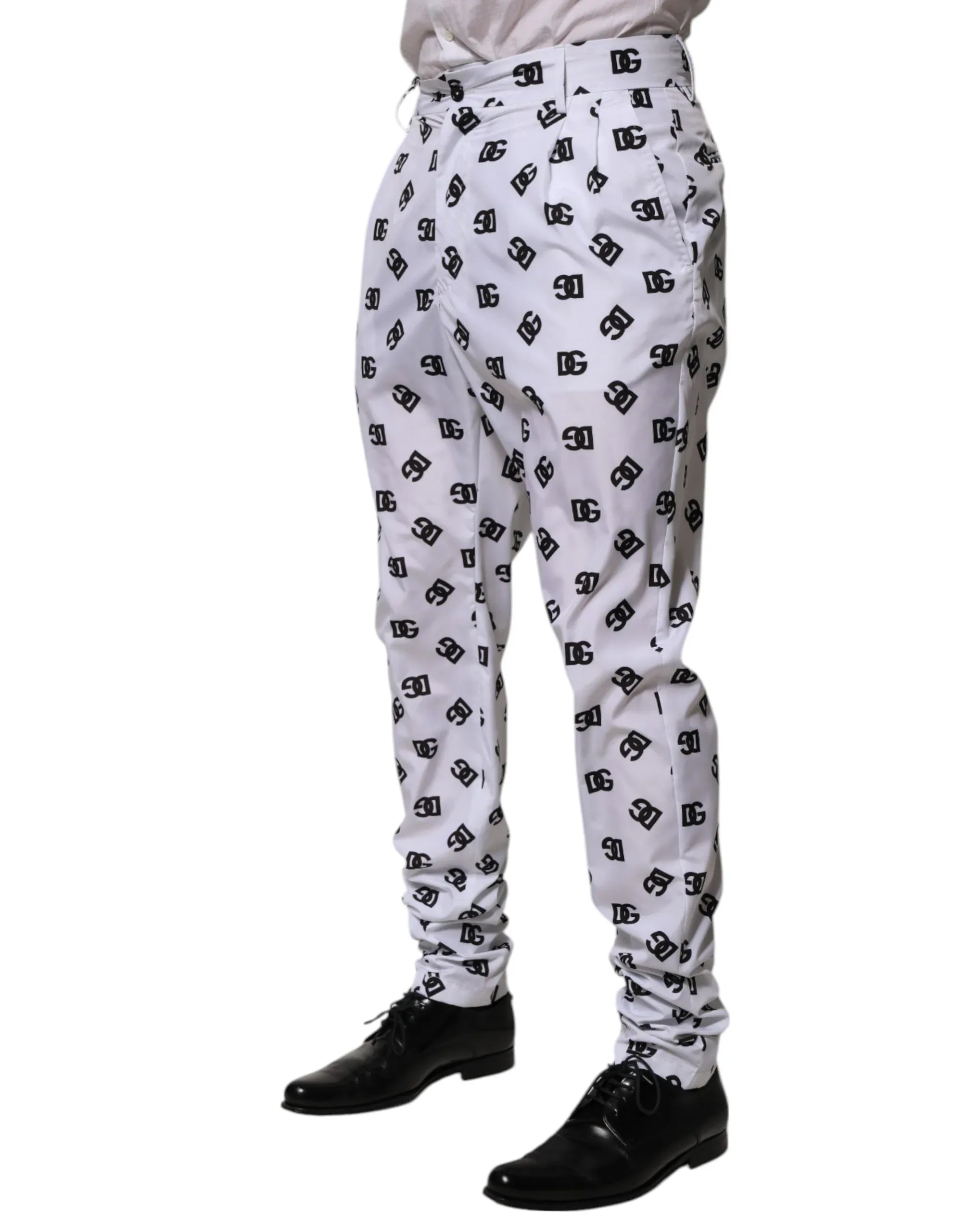 Dolce & Gabbana White Logo Cotton Skinny Denim Trouser Pants - Zeiniez