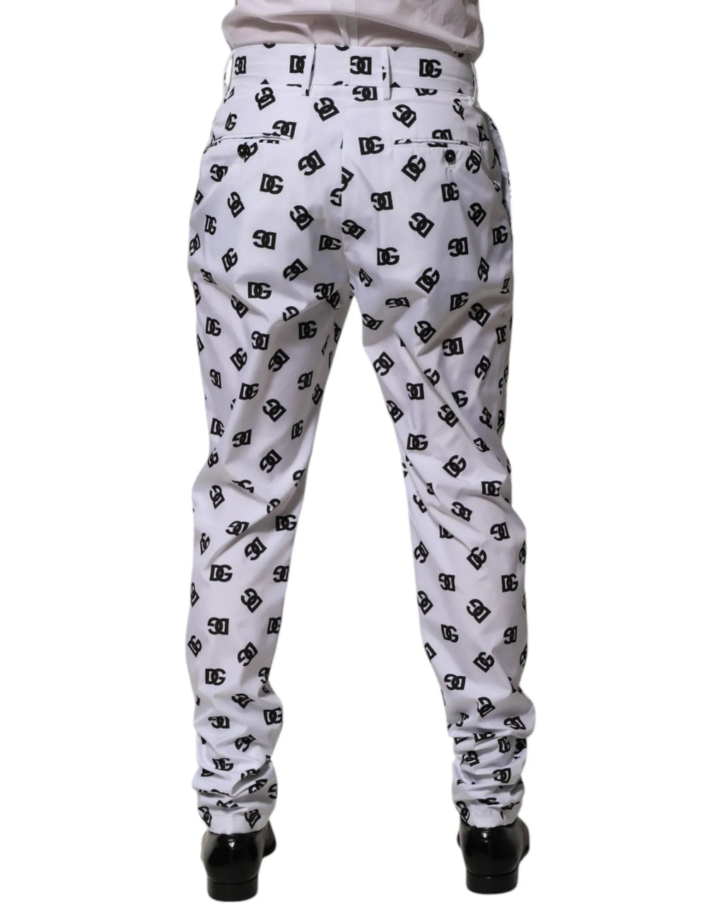 Dolce & Gabbana White Logo Cotton Skinny Denim Trouser Pants - Zeiniez