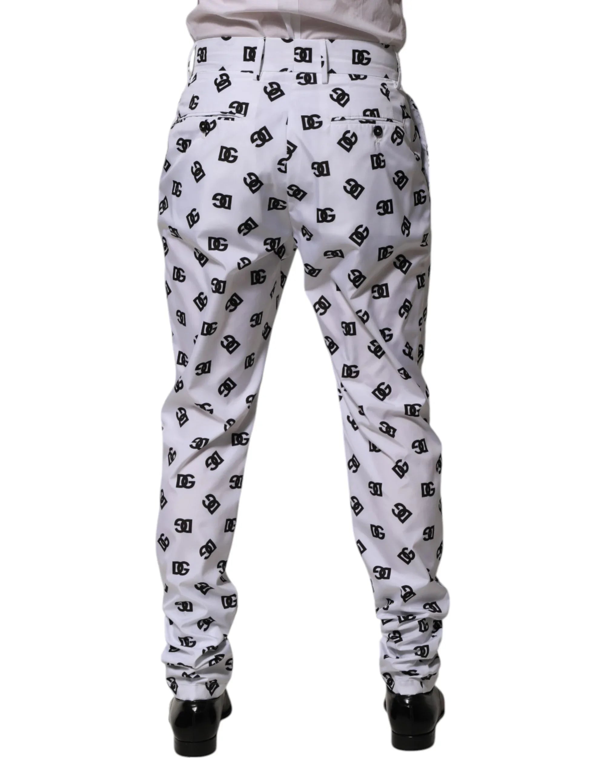 Dolce & Gabbana White Logo Cotton Skinny Denim Trouser Pants - Zeiniez