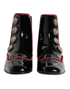 Dolce & Gabbana Black Jackie Buttoned Chelsea Boots Shoes