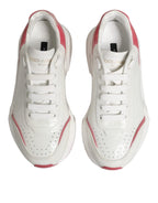 Dolce & Gabbana White Pink Daymaster Low Top Sneakers Shoes - Zeiniez