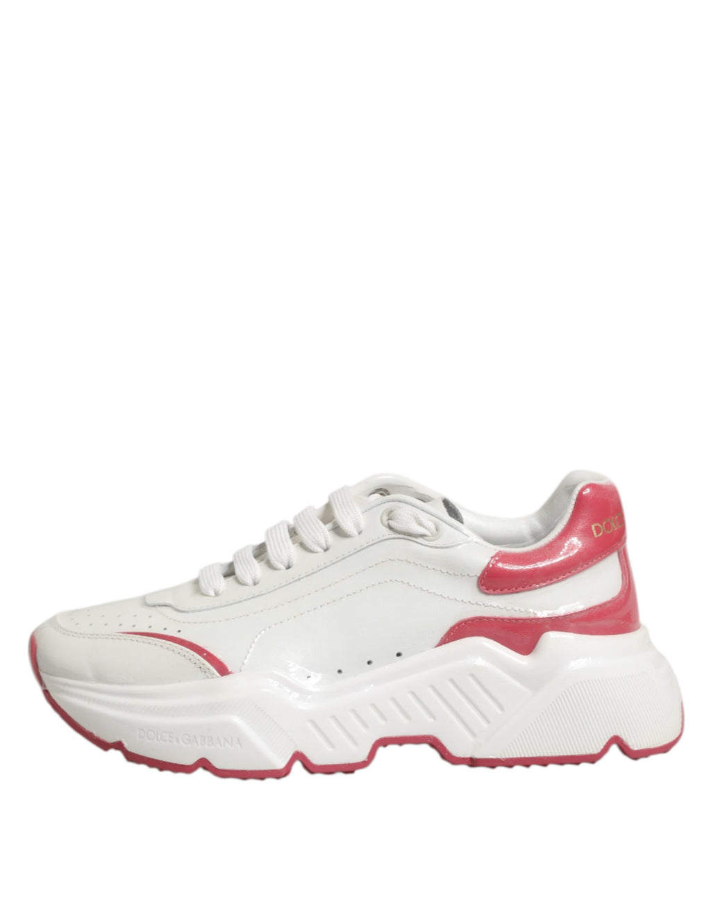 Dolce & Gabbana White Pink Daymaster Low Top Sneakers Shoes - Zeiniez