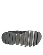 Dolce & Gabbana Black Gray Leopard Low Top Sneakers Shoes - Zeiniez