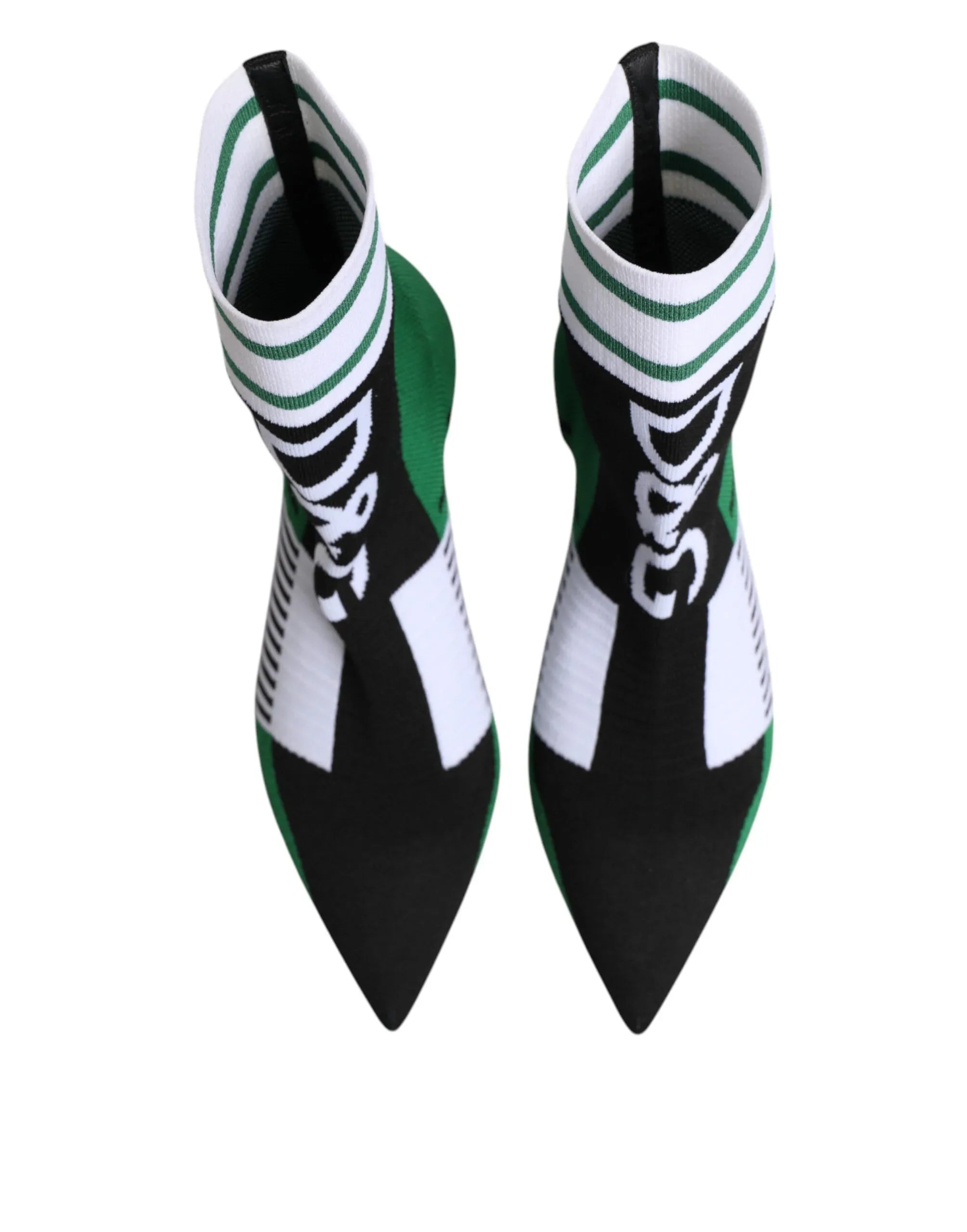 Dolce & Gabbana Green Stretch Sock Style Ankle Boots Shoes - Zeiniez