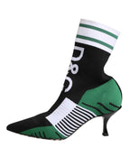 Dolce & Gabbana Green Stretch Sock Style Ankle Boots Shoes - Zeiniez