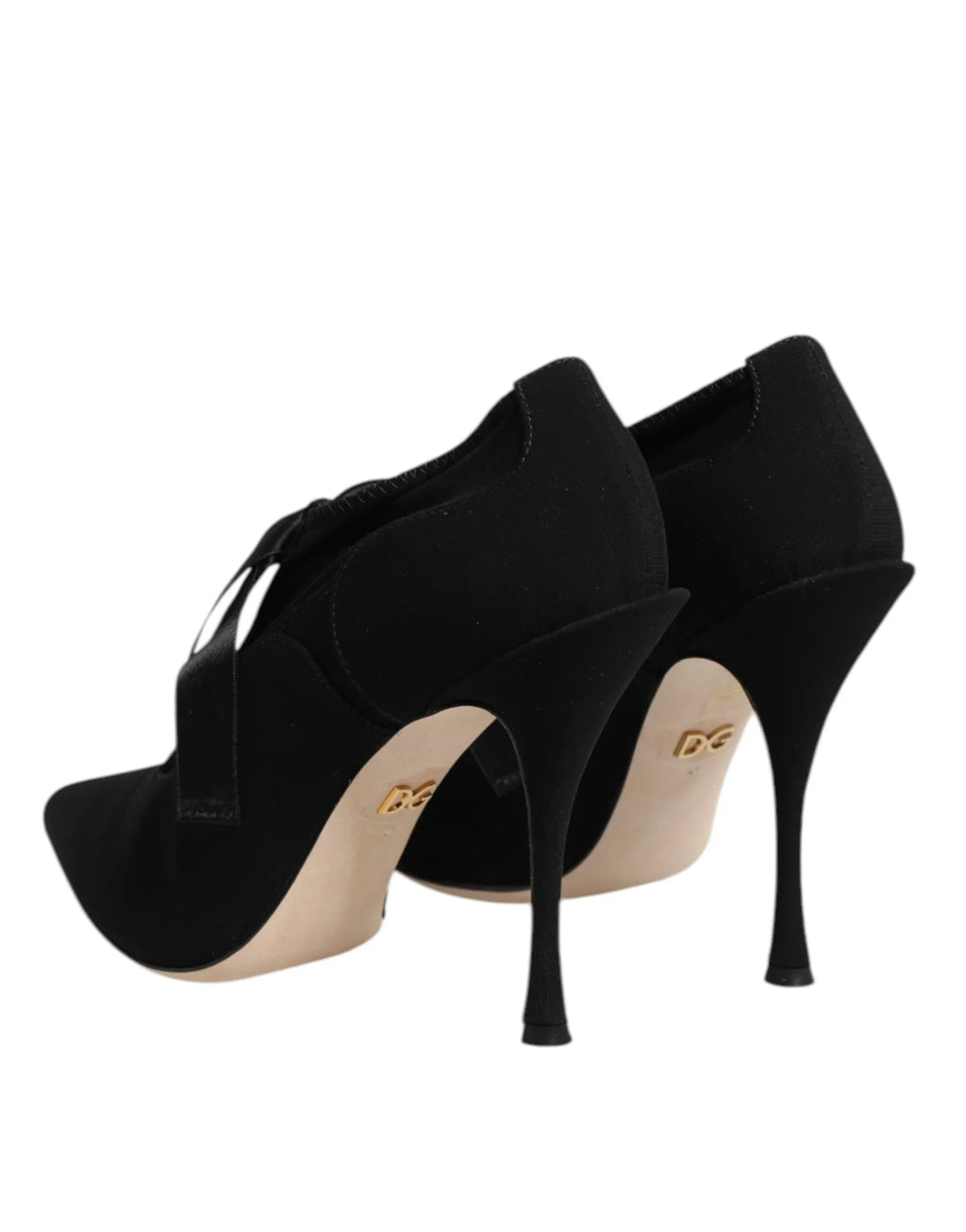 Dolce & Gabbana Black Lace Up Stiletto Heels Pumps Shoes - Zeiniez