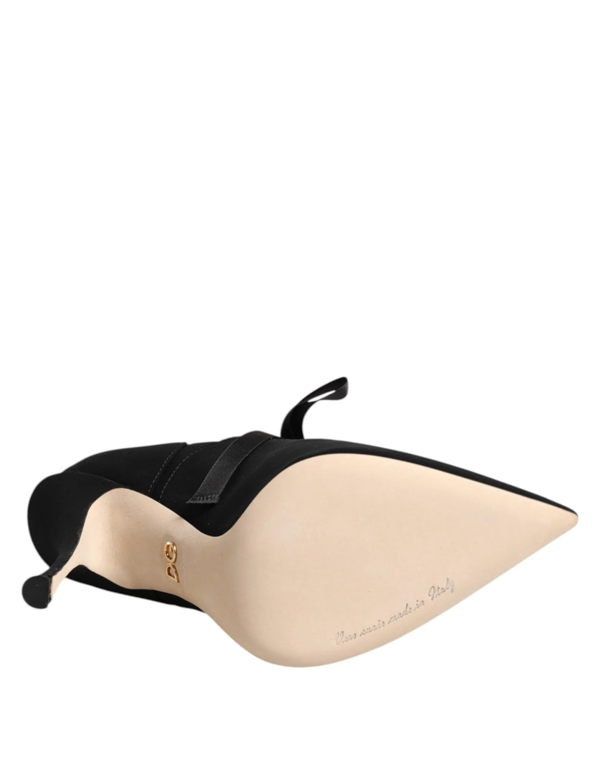 Dolce & Gabbana Black Lace Up Stiletto Heels Pumps Shoes - Zeiniez