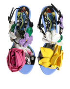 Dolce & Gabbana Multicolor Floral Crystal KEIRA Sandals Shoes - Zeiniez