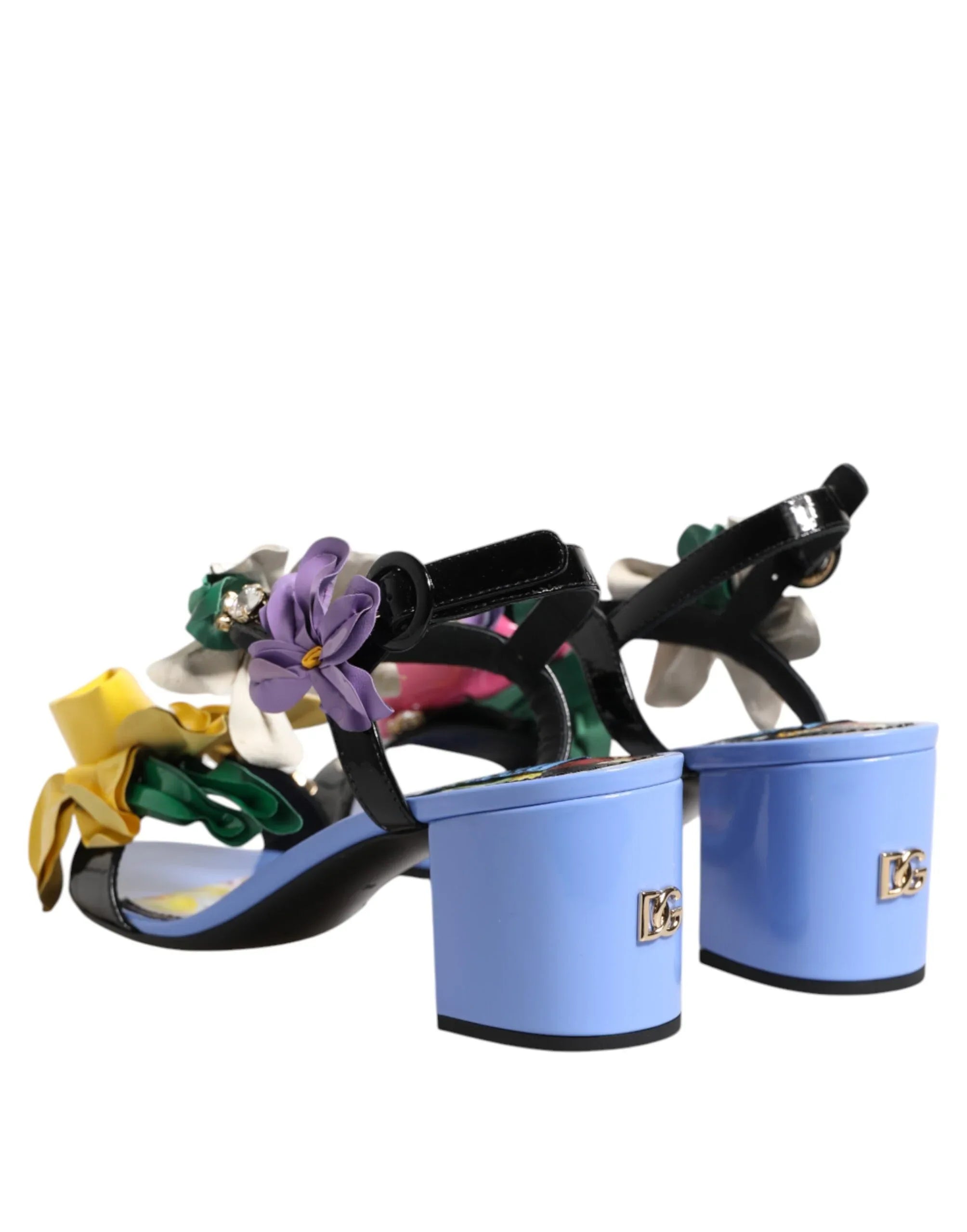 Dolce & Gabbana Multicolor Floral Crystal KEIRA Sandals Shoes - Zeiniez
