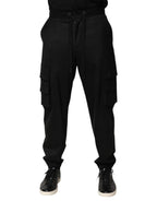 Dolce & Gabbana Solid Black Cargo Jogger Men Sweatpants Pants - Zeiniez